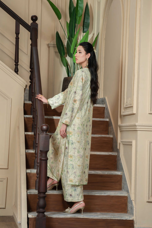 Stitched embroidered shirt+embroidered trouser