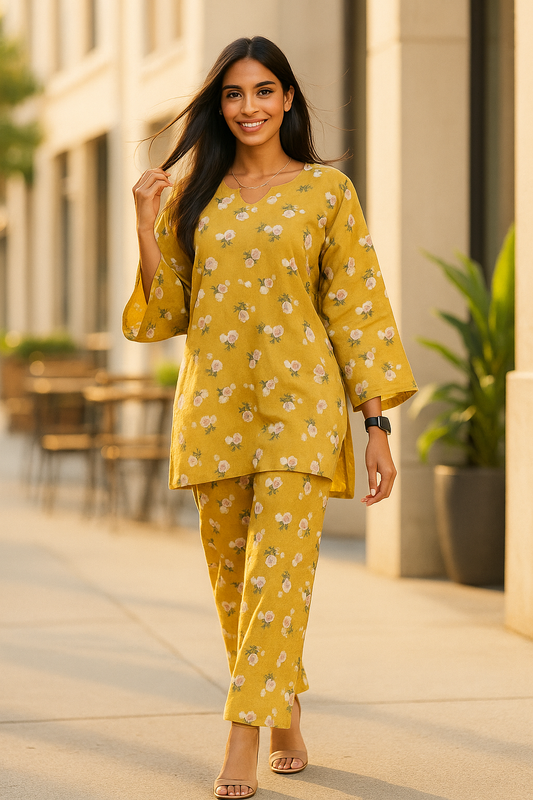 2 Piece Lawn Suit-Printed