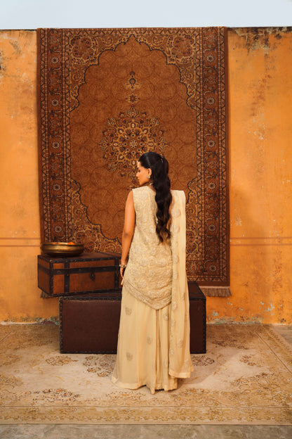 Sleeveless shirt wih plazo