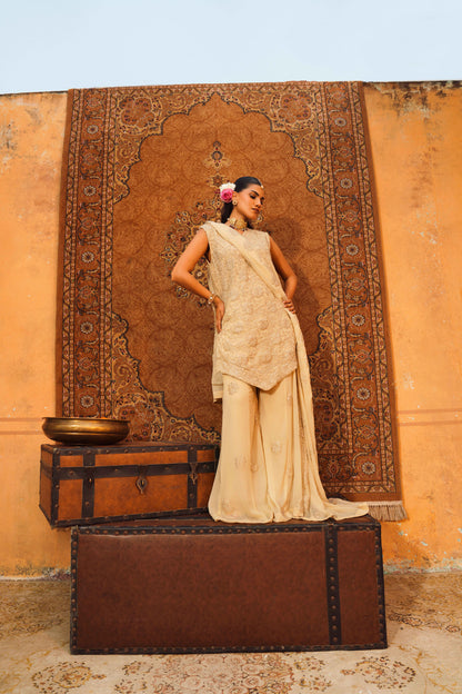 Sleeveless shirt wih plazo