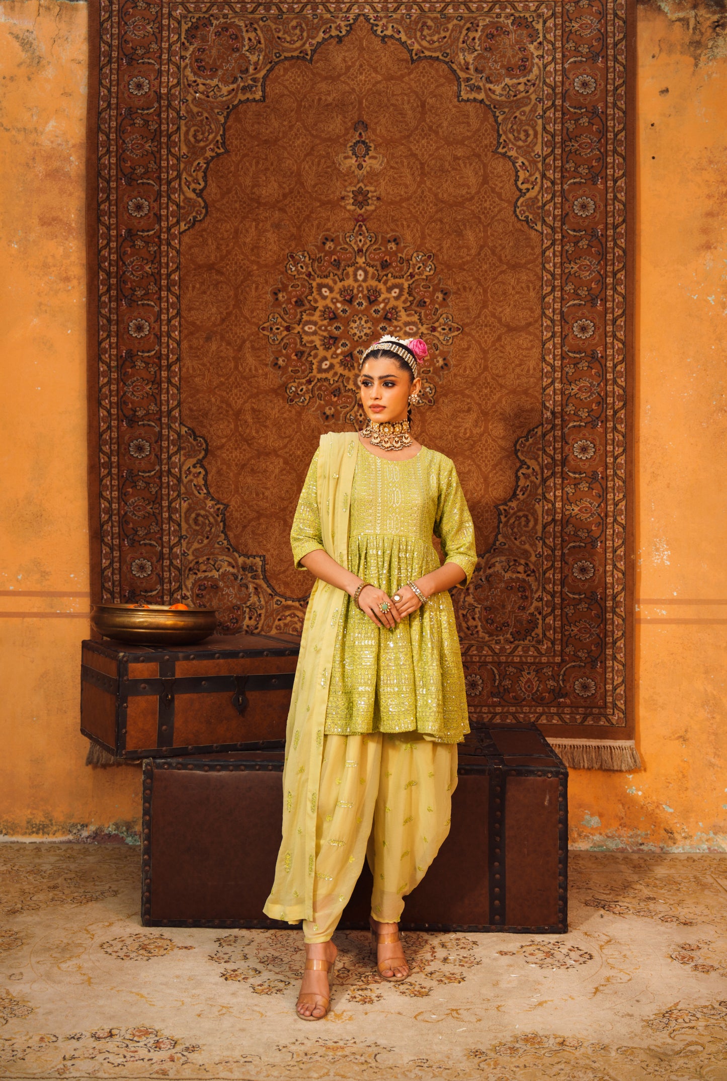 Frock With Tulip Shalwar