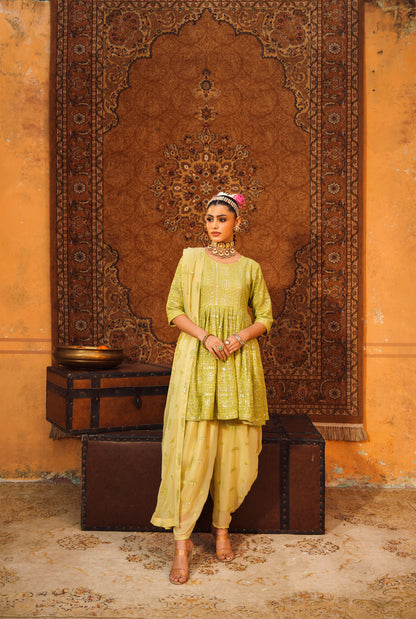 Frock With Tulip Shalwar