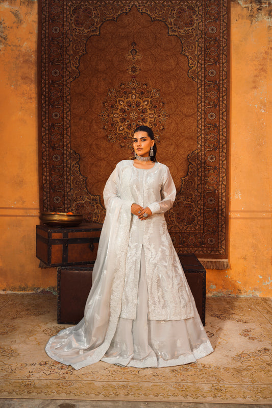 Open Shirt With Lehenga