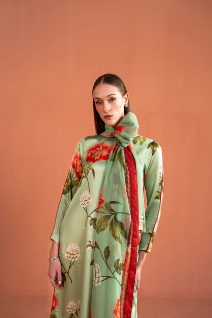 Ankle Length Dress With Dupatta 2pc