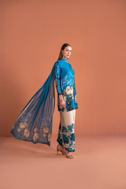 Kurta With Farshi Shalwar And Dupatta 3pc