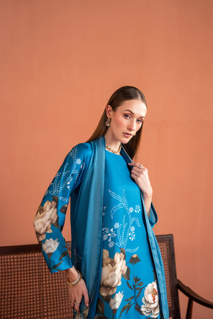 Kurta With Farshi Shalwar And Dupatta 3pc