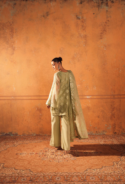 Open Shirt With Bell Bottom Trouser