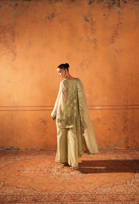 Open Shirt With Bell Bottom Trouser