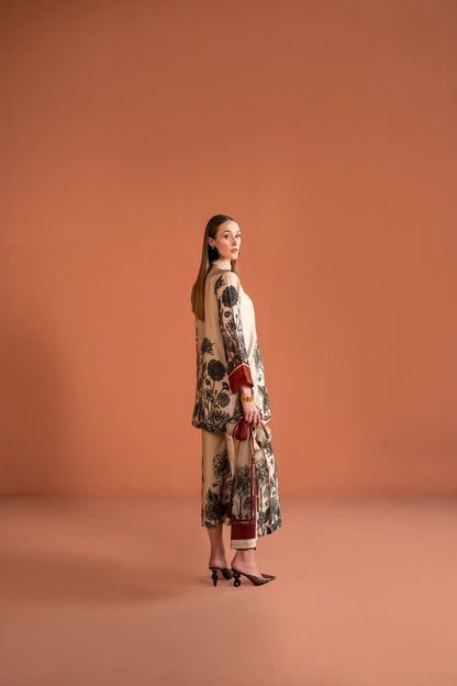 A-line Shirt With Bell Bottom And Dupatta 3pc