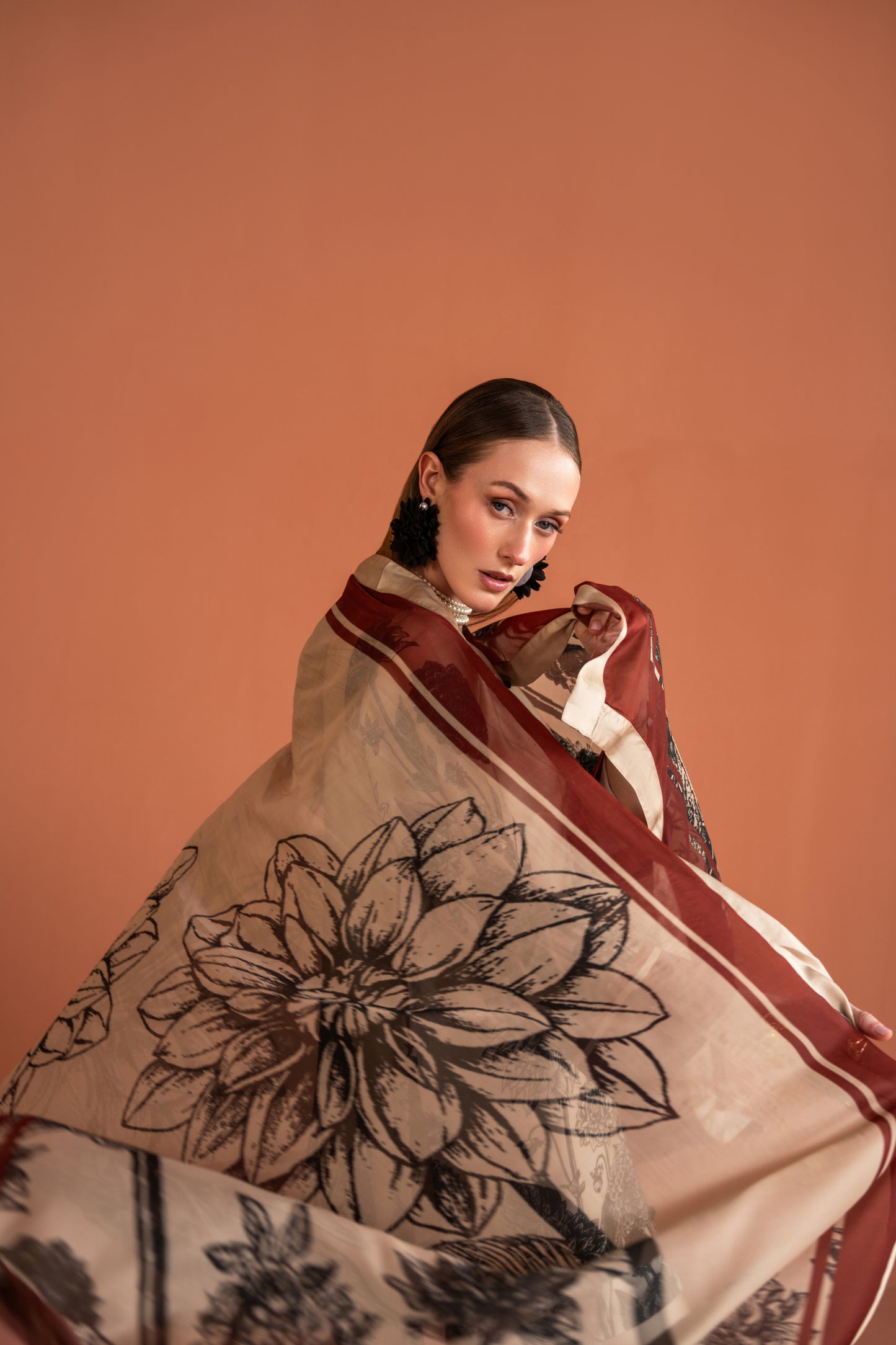 A-line Shirt With Bell Bottom And Dupatta 3pc