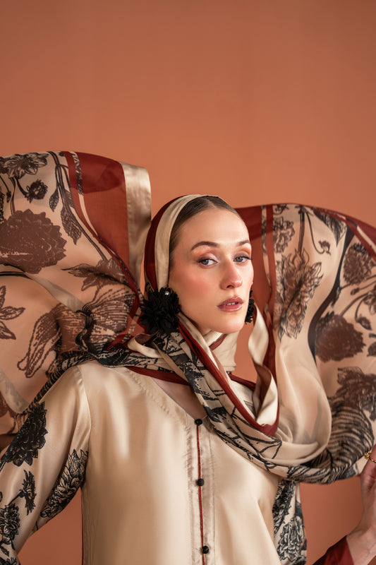 A-line Shirt With Bell Bottom And Dupatta 3pc