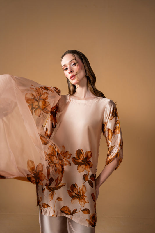 Shirt With Coulettes And Dupatta 3pc