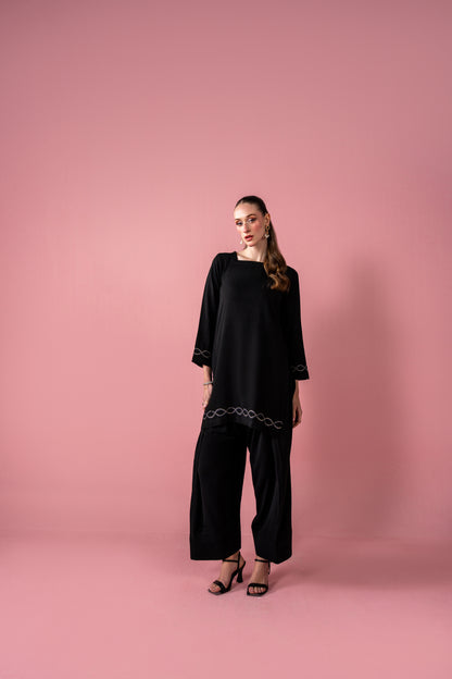 Embroidered Kurta With Farshi Shalwar 2pc