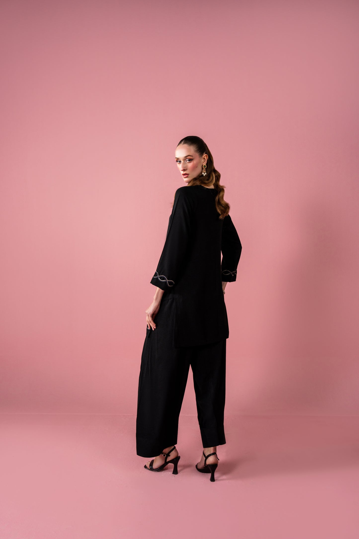 Embroidered Kurta With Farshi Shalwar 2pc