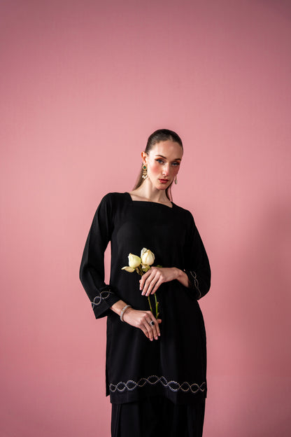 Embroidered Kurta With Farshi Shalwar 2pc