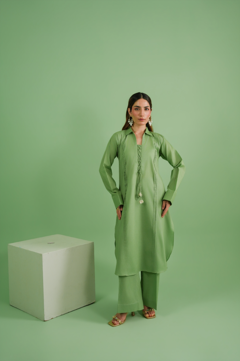 Shirt + trouser ensemble