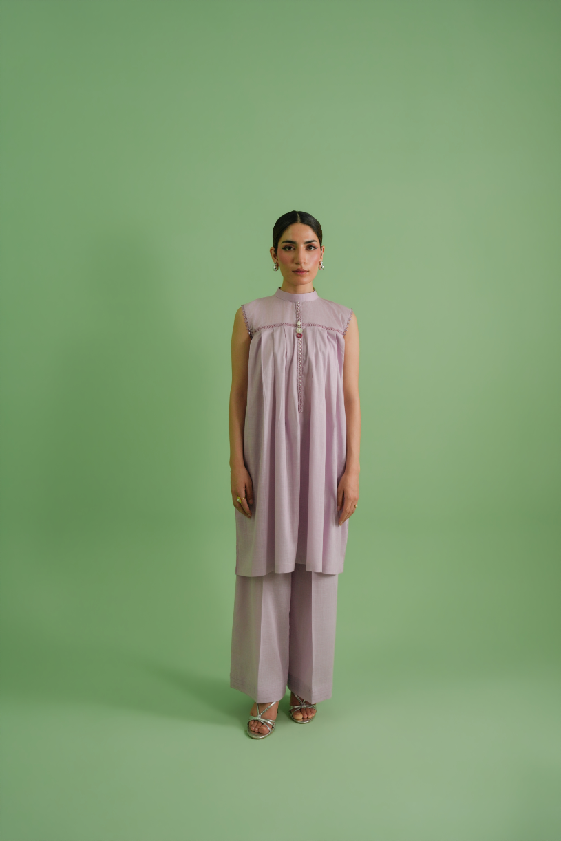 Pleated Frock with Trouser