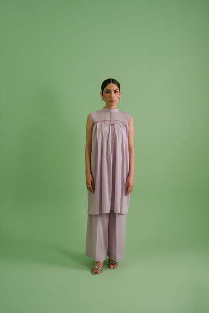 Pleated Frock with Trouser
