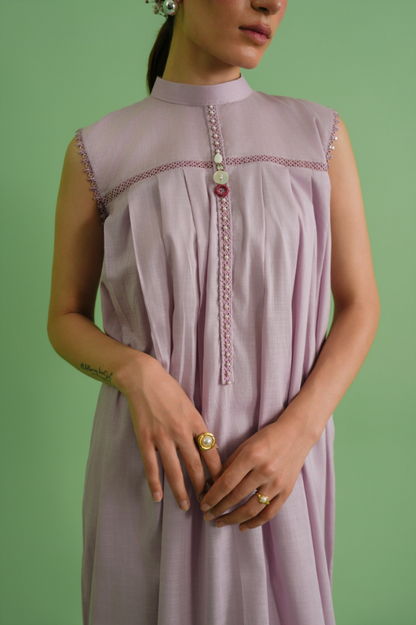 Pleated Frock with Trouser