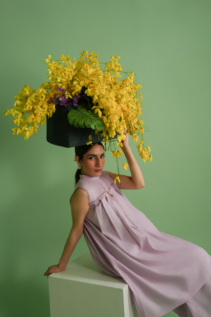 Pleated Frock with Trouser