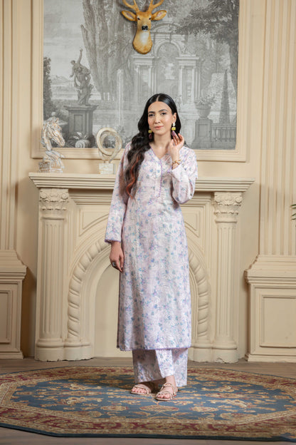 Stitched embroidered shirt+embroidered trouser
