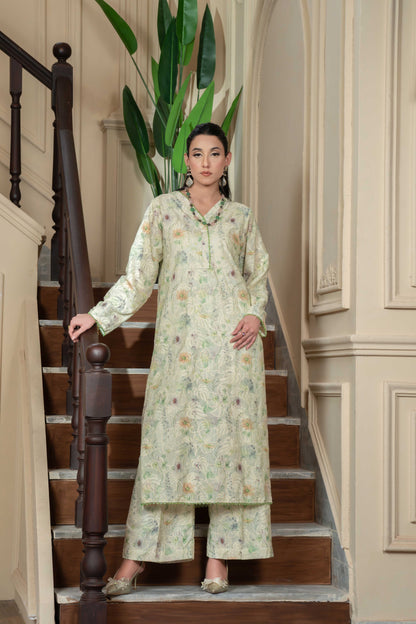 Stitched embroidered shirt+embroidered trouser